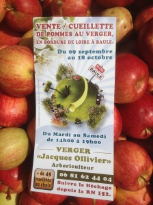 pommes du Val de Loire en vente cueillette à Baule dans le Loiret